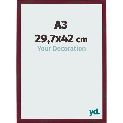 yd. - Cadre photo A3 29.7x42 - Vin Rouge Patine - MDF - Bologna (1/5)