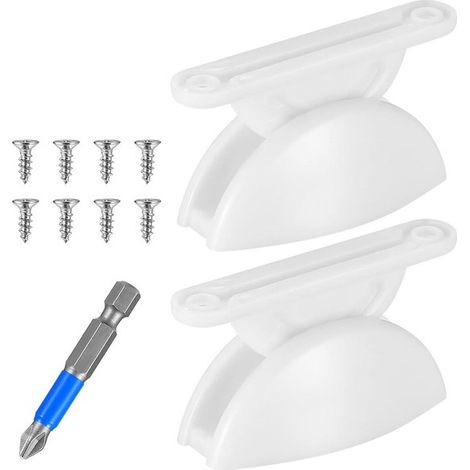 Verrou de porte blanc, support de porte pour camping-car, caravane, bateau, camping, 2 pièces (1/5)