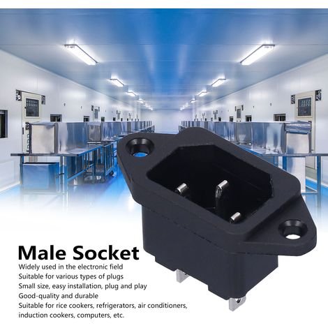 Dreipolige Wechselstromsteckdose mit Stecker aus reinem Kupfer, 250 V 10 A. (1/5)