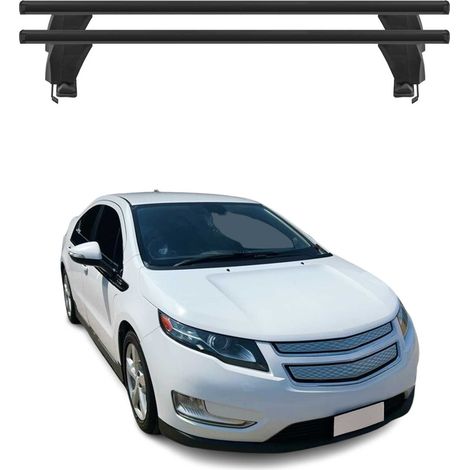 OMAC Dachträger Querträger Alu für Chevrolet Volt 2010-2015 – Abschließbar – T-Nut – City-Crash-getestet – Max. 50 kg Schwarz (1/5)