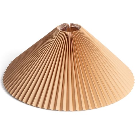 Ledkia – Abat-jour en tissu orange 210 mm – Ø475 mm – Design moderne pour éclairage intérieur – Compatible avec pieds de lampe variés