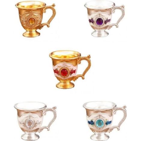 Coupe à vin - Baoblaze - 5 pièces - Alliage de zinc - Couleurs vives - Verre à pied (1/4)
