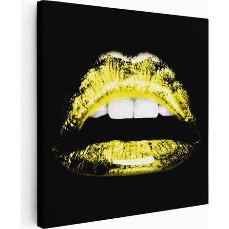 Tableau toile Carré - Bouche - 60x60 cm (1/2)
