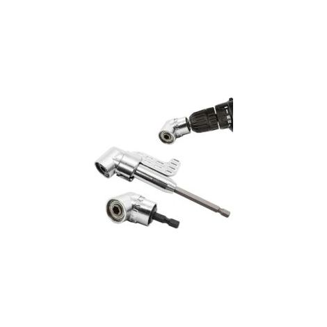 Punta da trapano ad angolo retto, punta per cacciavite ad angolo retto, angolo retto di 105 gradi, gambo esagonale da 1/4", set da 2 pezzi - Crezuo