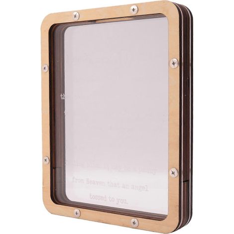 Tirelire décorative Pennies From Heaven en bois transparent au design vintage, pour hommes et femmes, comme illustrée. (1/5)