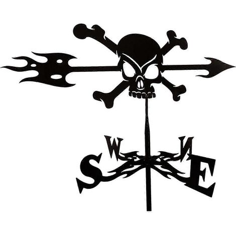 Wetterfahnen-Bauernhof, schwarzer Garten, Hof, Wetterfahnenkuppeln, Szene-Skull (1/5)