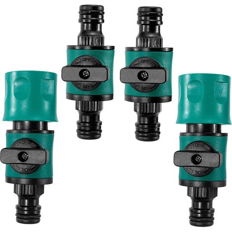 Válvula de conexión para manguera de jardín, accesorio de válvula de plástico, válvula de cierre rápido para un control conveniente del flujo de agua, accesorios de válvula de cierre de agua para 3/4" (1/5)