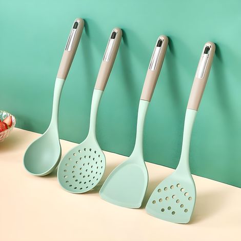 4 utensilios de cocina de silicona antiadherente, libres de BPA, para hornear, servir y cocinar. (1/3)
