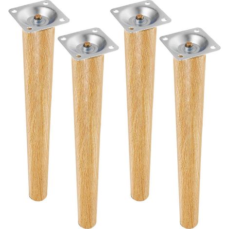 Pieds de meubles, pieds de canapé, ensemble de 8 pieds de meubles, support en bois de fer kaki (1/5)