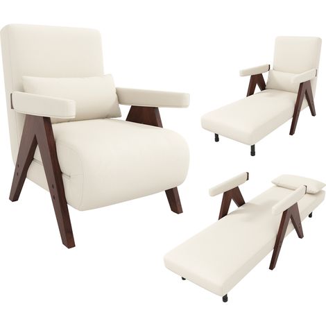 Sillón convertible 3 en 1 con función de cama, sofá cama convertible, silla plegable tapizada, sillón, cama individual, adecuado para sala de estar, dormitorio, oficina, apartamento, etc. [sku antiguo