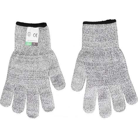 Gants anti-coupure résistants à l'usure pour découper en cuisine, ouvrir les huîtres, sculpter le bois (taille L)