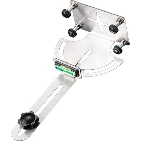 Support de niveau professionnel r��glable avec bulle de vision nocturne fluorescente rotative et support en acier durable.