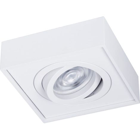 Spot encastré carré blanc orientable GU10 Milagro ML0039 (1/3)