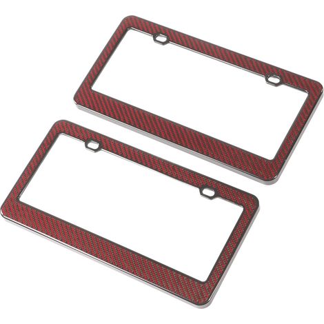 Cadres de plaque d'immatriculation avant et arrière en fibre de carbone, étanches et universels, compatibles avec Audi A1 A2 A3 A4 A5 A6 A7 Q1 Q2 Q3 Q4 Q5 (1/5)