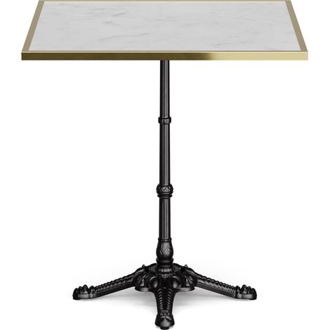 Blumfeldt Patras Lux - Tavolino da bistrò, piano in marmo, 60 x 60 cm, base d'appoggio in ghisa
