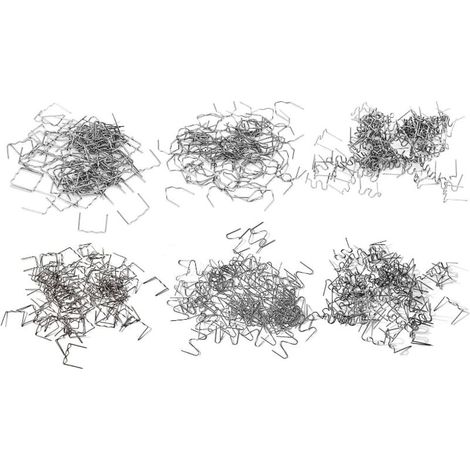 Lot de 1200 agrafes chaudes, 0,8 mm/0,6 mm, pour réparation de soudure en plastique de voiture (1/4)