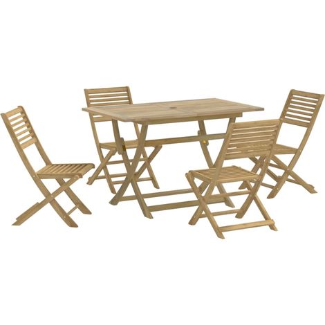 Maison Exclusive - Set da Pranzo per Giardino 5 pz in Legno Massello di Acacia (1/5)