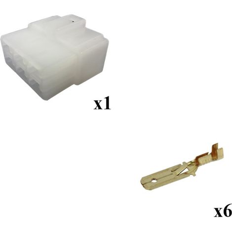 Kit Connettore Series 250 Faston 6 Femmina 6 Vie