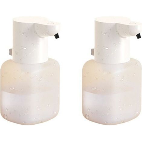 2 dispensadores automáticos de jabón, dispensador de jabón espumoso sin contacto, 550 ml, dispensador de jabón de espuma ajustable, recargable por USB (1/4)