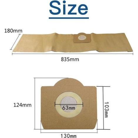 Kärcher WD3 Premium Staubsaugerbeutel, 10er-Packung, gerade Beutel, mit folgenden Eigenschaften: Beutel (1/4)