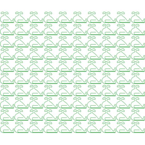 Lot de 100 trombones verts baleine antidérapants exquis pour bureau école (1/5)