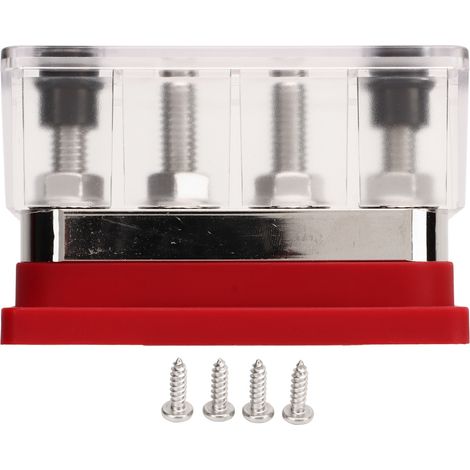 Barre de bus batterie DC12V à 48V 600A haute intensité M10 4 plots boîtier de distribution électrique pour voiture camping-car bateau yacht rouge (1/5)