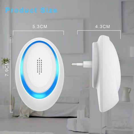 Anti Moustique Ultrason Prise, Ultrason Souris Mouche 4 Paquets, Appareil Repulsif Souris Efficace pour Repousser Les Rats, Les (1/5)