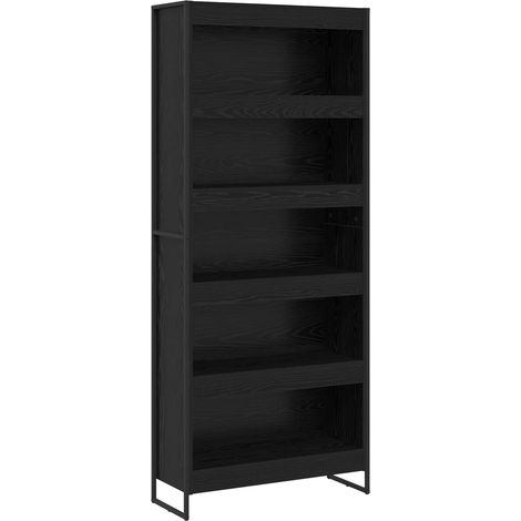 Maison Exclusive - Estantería para libros 2 pcs Roble Negro 80 x (1/5)