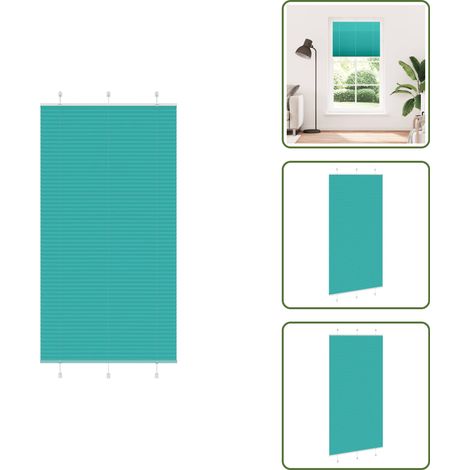 Plissee Petrolgrün 105x200 cm Stoffbreite 104,4 cm Polyester - Plissee - Plissees - Faltrollo - Jalousie (1/5)