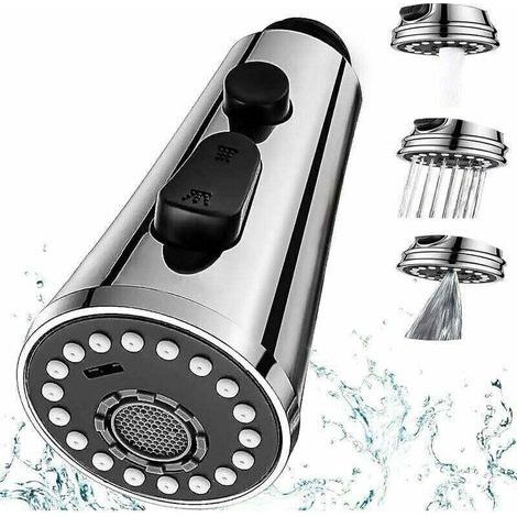 Doccetta estraibile a 3 modalità per rubinetto da cucina, testina di ricambio per lavello da cucina G1/2 per lavabo da bagno (1/4)