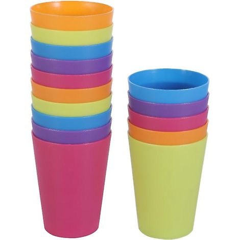 Gobelet - Plastique Réutilisable - 15 Pièces - 101 À 200 Ml - Pour Maison Fête Restaurant - Couleurs Assorties (1/5)