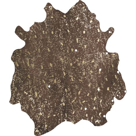 Tappeto in pelle bovina Glam 100 Marrone e Oro (1/4)