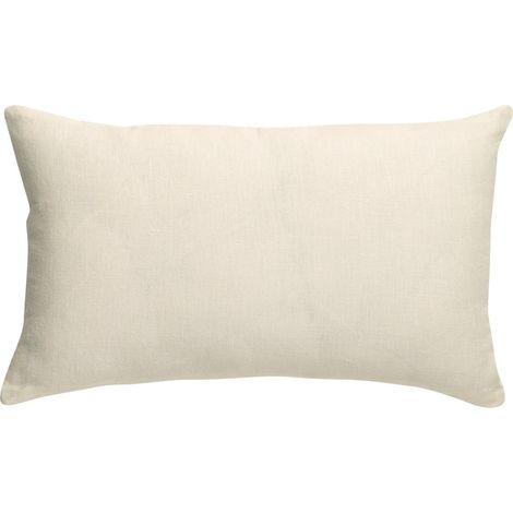 Coussin Rectangulaire en Lin et Coton Coloris Craie 30 x 50 cm - Décoration Salon et Chambre - PANGIVO (1/3)