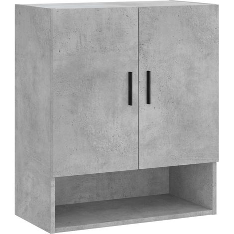 vidaXL Armario de pared madera de ingeniería gris hormigón 60x31x70 cm (1/2)