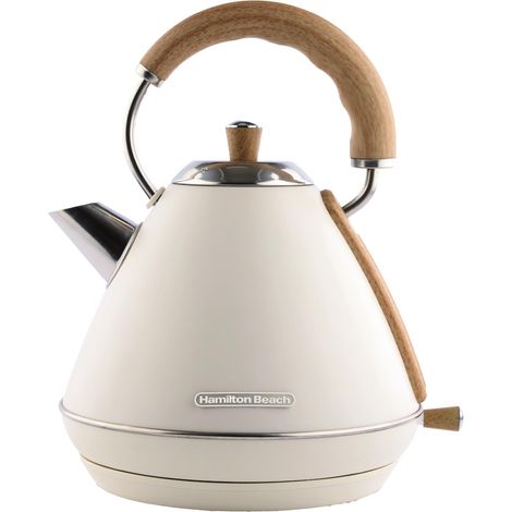 Hamilton Beach Scandi Pyramid Electric Kettle Matte Cream 1.7L (1/5)