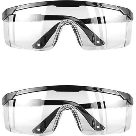 2 paires de lunettes antibuée, anti-UV et résistantes aux rayures, adaptées aux lieux de travail et aux chantiers de construction. (1/4)