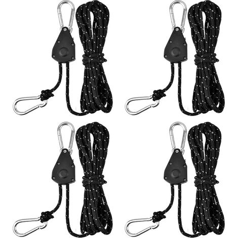 Reflective Ratcheting Ropes Reflective Tent Ropes Adjustable Cable for Shade Sails and Tents, Cable Tensioner for Indoor Plants Clothesline Sling (1/5)