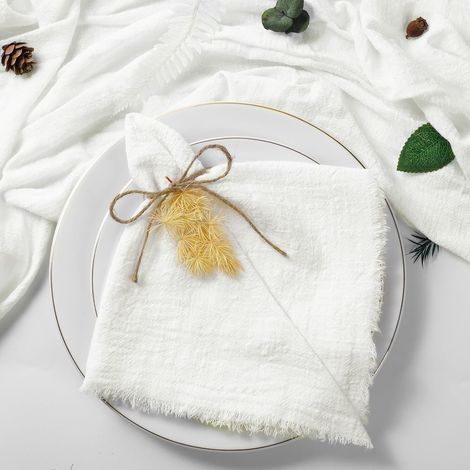Lot de 50 Serviettes de Table réutilisables en Gaze de Coton Vert de Noël, pour fête de Mariage, décoration de Table rétro, 42 x 42 cm. (1/5)
