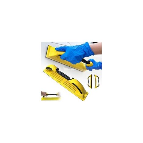 Levigatrice manuale professionale, blocco abrasivo per carrozzeria, levigatrice per auto, strumento di levigatura manuale, per nastri abrasivi da 70 x 400 mm, perfetta per lucidare e levigare. (1/4)
