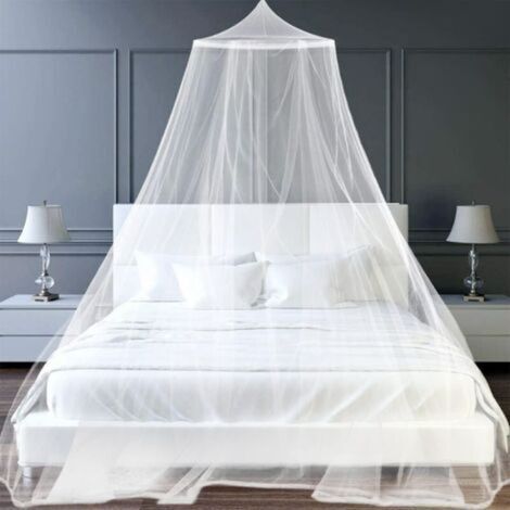 Moustiquaire de lit double en polyester résistant – Installation rapide sans perçage – Idéale pour camping et voyages – Protection contre les insectes (1/5)