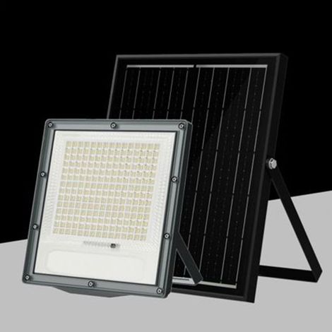 TrAdE Shop Traesio - Faretto Proiettore Con Pannello Solare Led Ip66 200w Luce Selezionabile Cct Sfl516-200w-3c - (1/3)