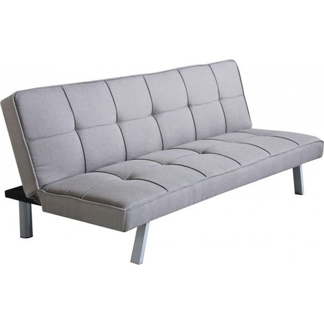 Divano Letto Aaron 178x80x71 cm in Tessuto Grigio (1/5)