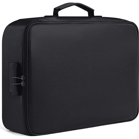 Sac ignifugé pour documents avec serrure, idéal pour la maison, le bureau et les voyages. Coffre-fort portable ignifugé et étanche. (1/5)