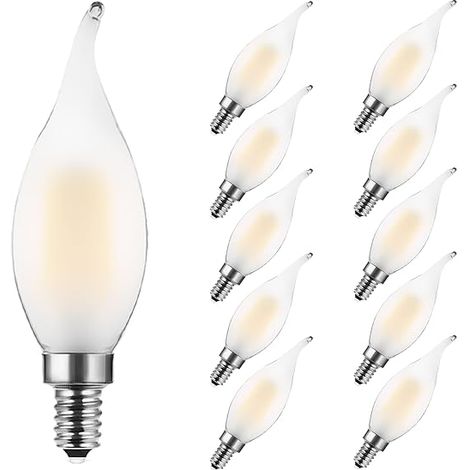 Ampoule E14 LED 4W Ampoule LED Filament équivalent 35W 2700K Blanc Chaud Ampoule Petit Culot à Vis Mat (1/5)