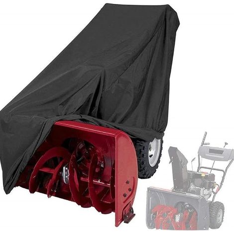 Housse de souffleuse à neige, housse de motoculteur, housse de souffleuse à neige robuste, tissu Oxford 210D, imperméable, anti-UV, anti-poussière pour la plupart des souffleuses à neige,33X58X52inch (1/4)