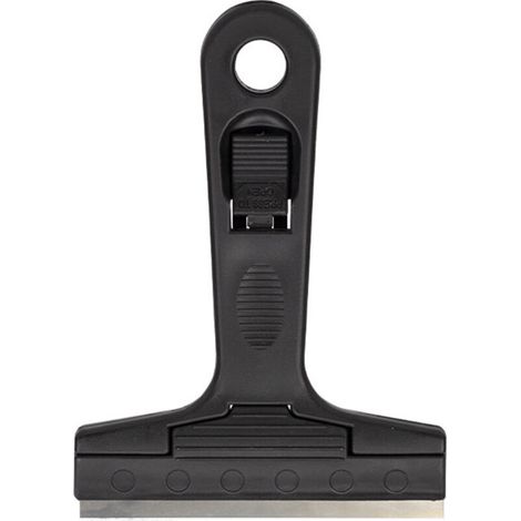 Lame de nettoyage en plastique noir, noyau portable en acier inoxydable (1/3)