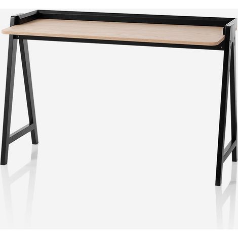 Scrivania ufficio in mdf con piano ampio 123x54 Boston - Nero (1/3)