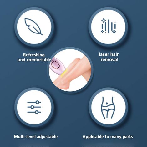 Appareil d'épilation laser 5 minutes pour une utilisation à domicile - pour femmes et hommes, toutes parties du corps (blanc) (1/4)