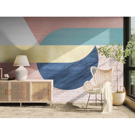 Papier peint Géométrique – Formes modernes texturées - 150 x 250 cm (1/2)
