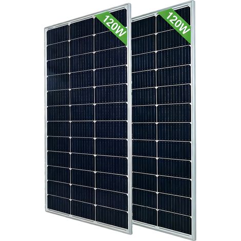 Panneau Solaire, Haute Efficacité, Construction Durable, 2pcs 120w panneau (1/2)